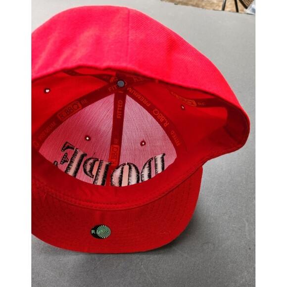 DOPE Hat Mens Fitted Red Baseball Cap Size 7.5 - Picture 7 of 8